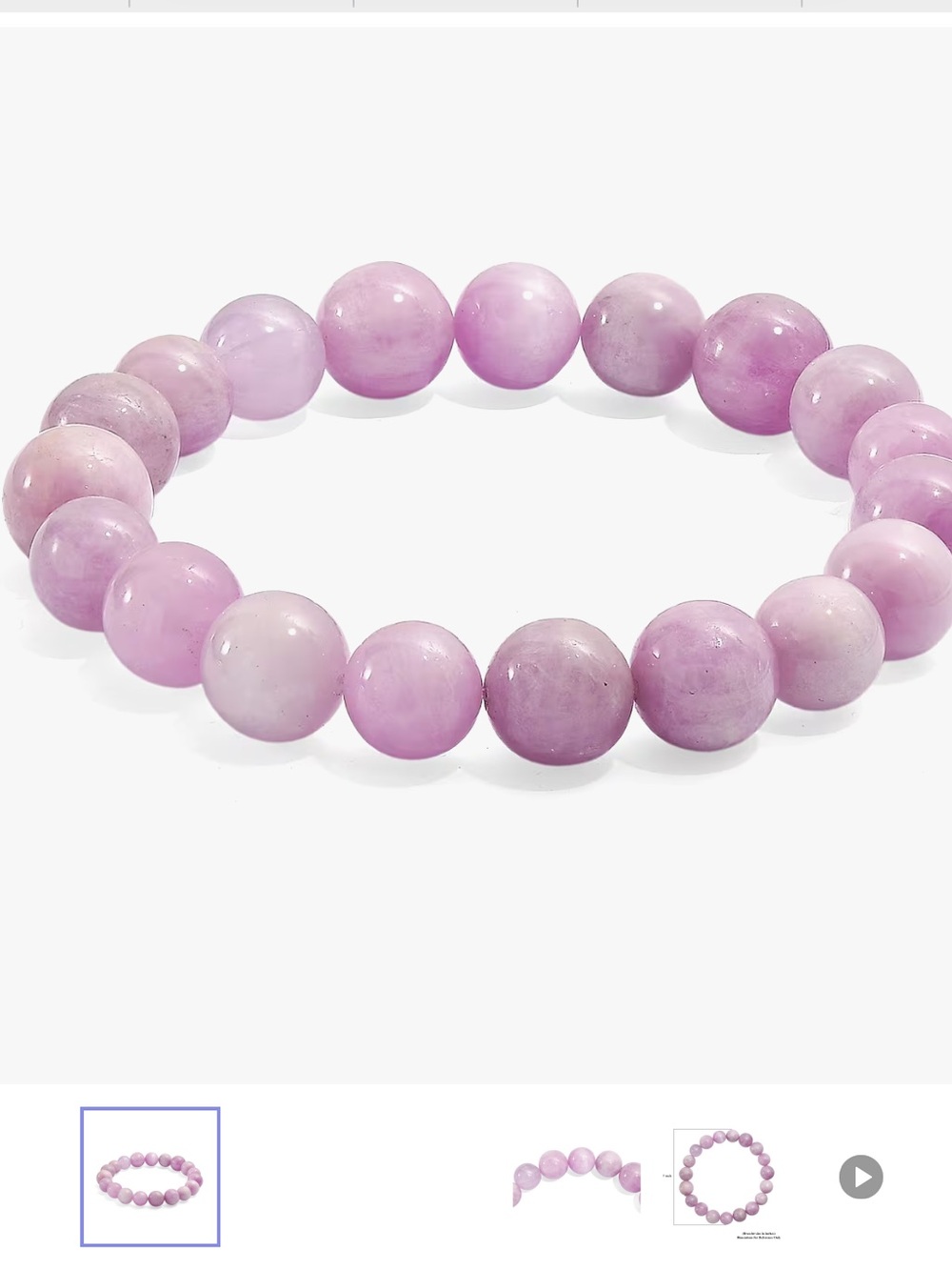 Kunzite  Beaded Stretch Bracelet for Women & men / teens